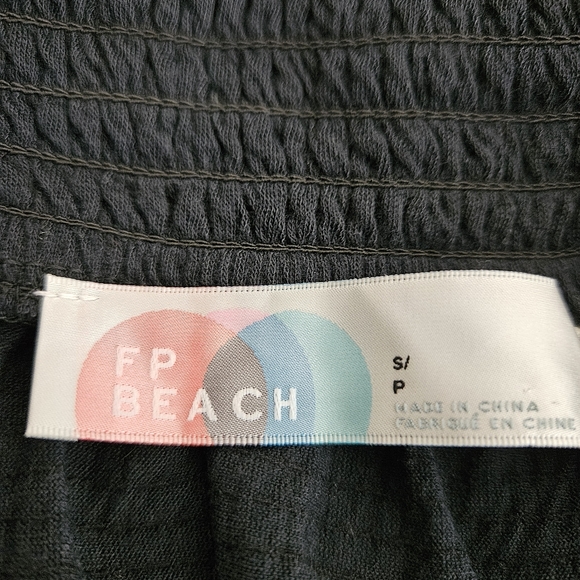 Free People Beach Maxi Dress Black Sleeveless Keyhole Tie Halter Backless Small - Picture 4 of 7